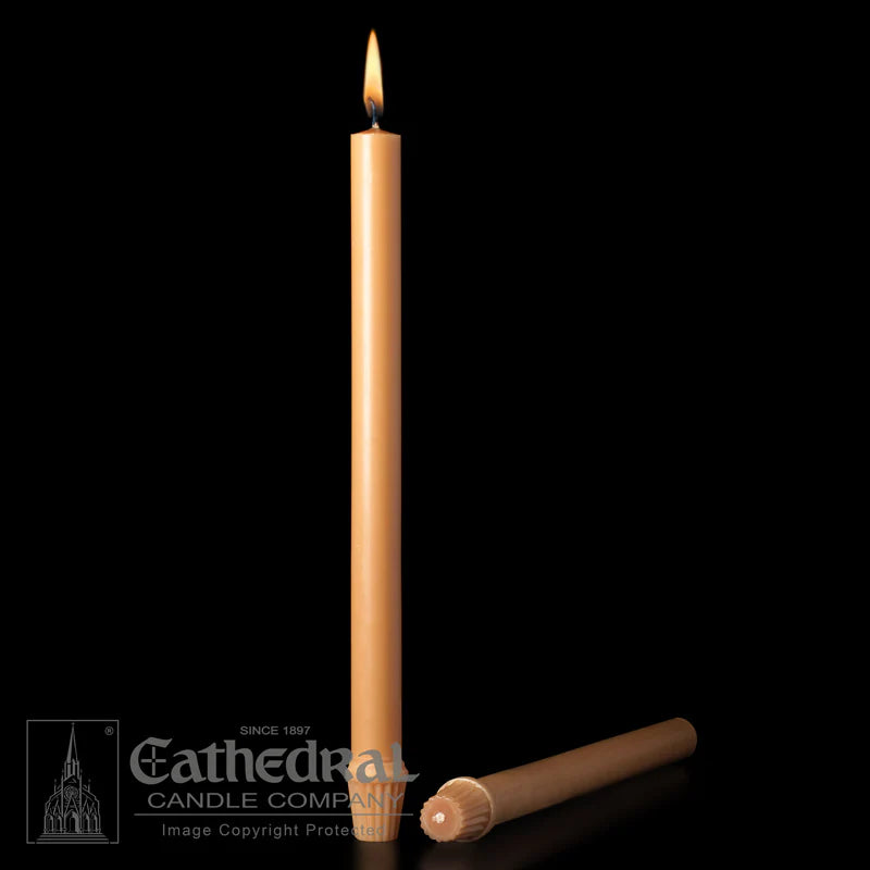 51% Beeswax Unbleached Altar Candles | All Sizes