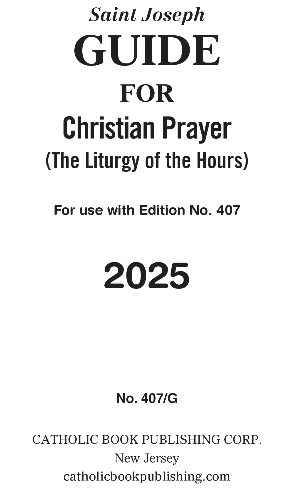 Guide for Christian Prayer