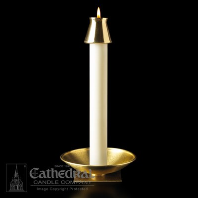 Candlestick - Low Standing Altar Style | Solid Brass/Satin Finish