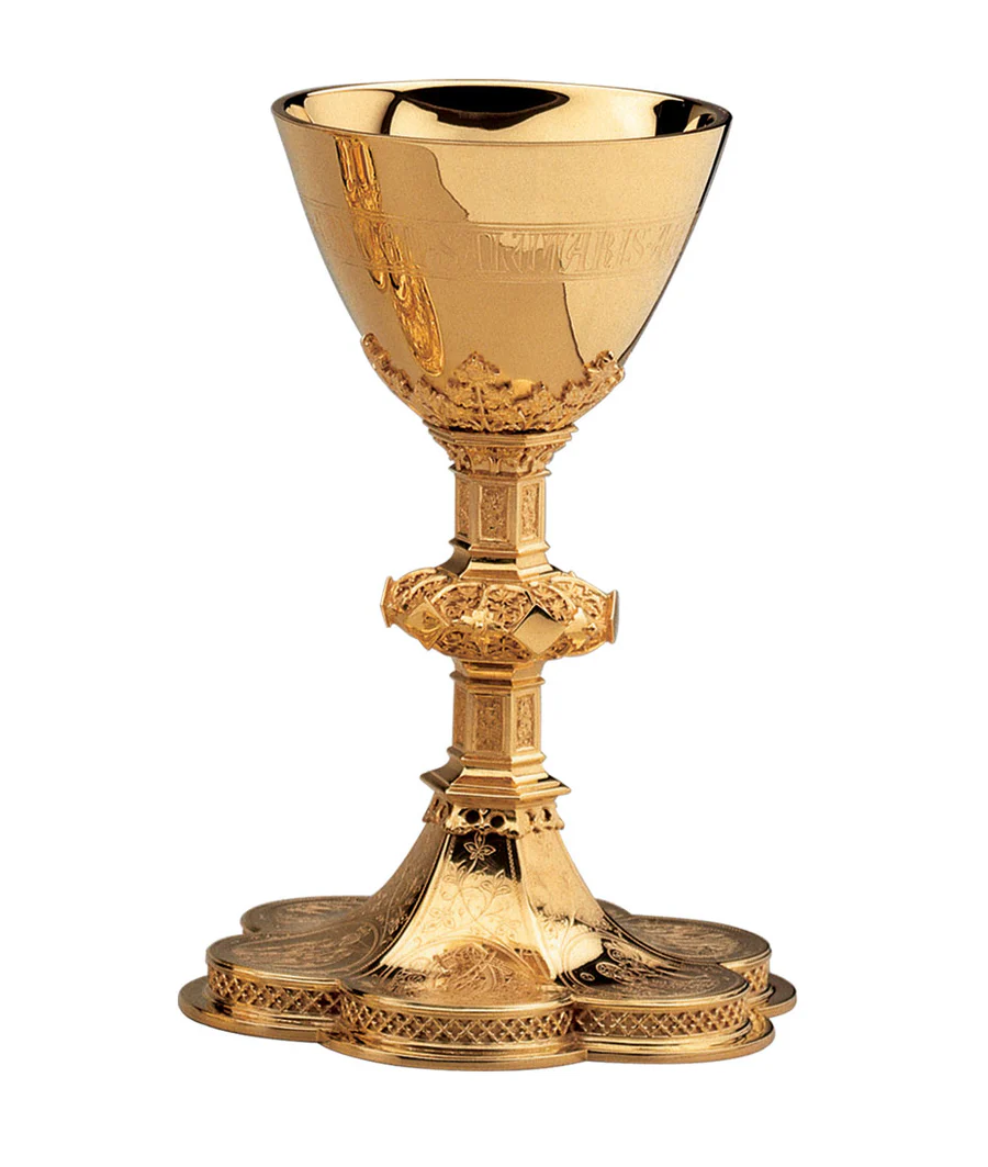 Molina - Rich Gothic Style Chalice & Scale Paten with Ring | 2937