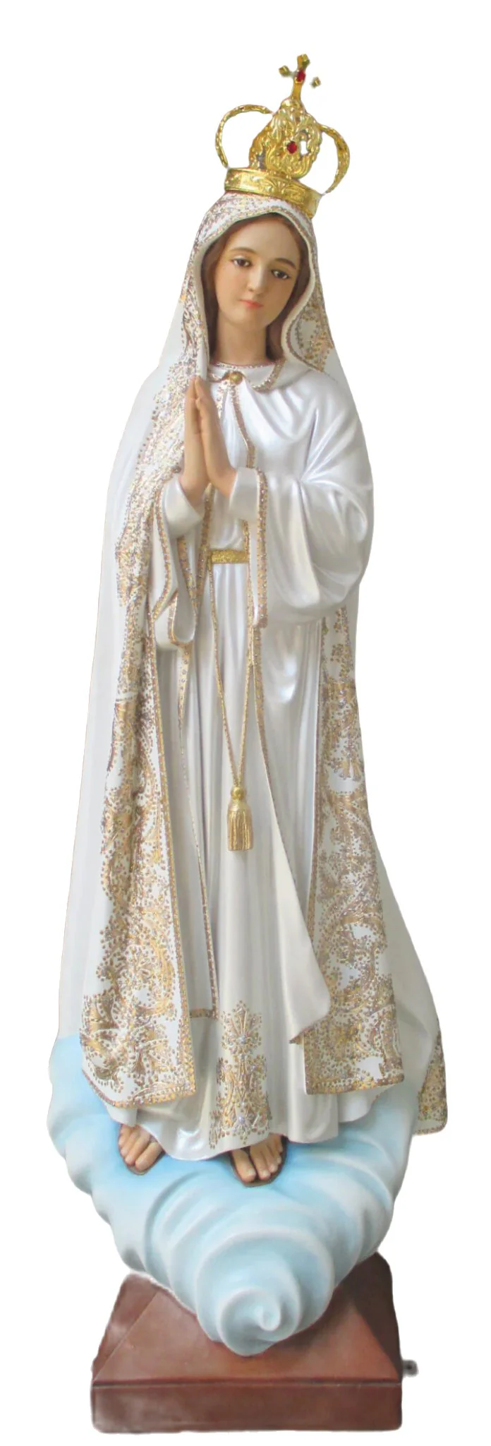 Fatima w/ Heart 48" Fancy with Crown