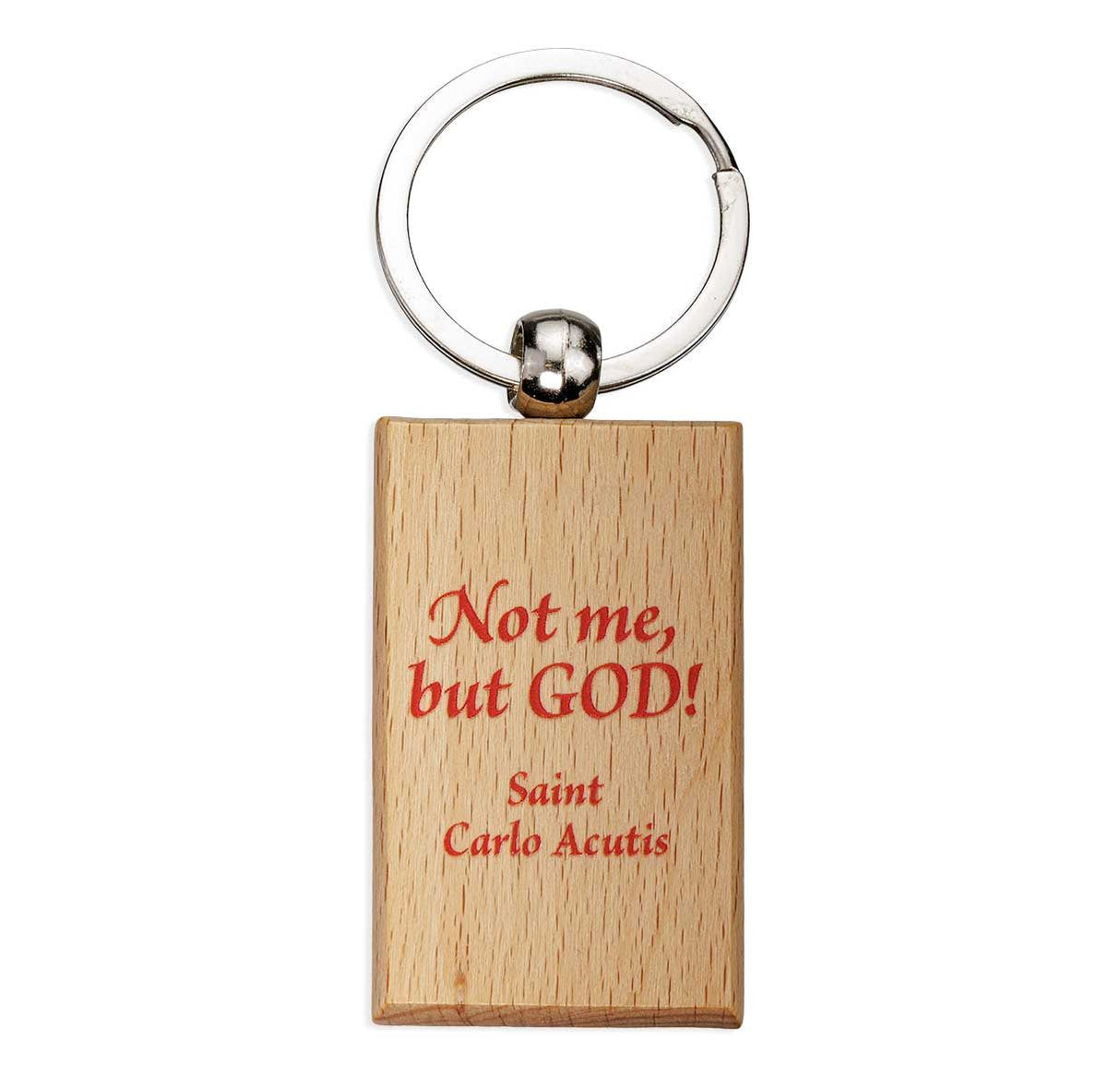 Carlo Acutis Wooden Key Chain