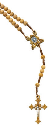 OLIVE WOOD MIRAC CORD ROSARY - P156F