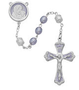 7MM LAVENDER PEARL ROSARY - R229RF