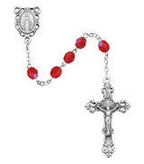 6MM RUBY/JULY ROSARY - R391-RUKF