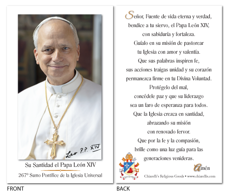 Pope Leo XIV Prayer Cards