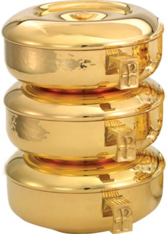 3pc. Stacking Ciboria Set, Hammered Texture | 446G