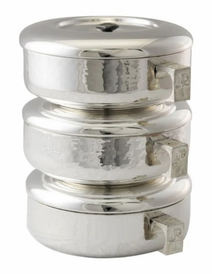 3pc. Stacking Ciboria Set, Hammered Texture | 446S