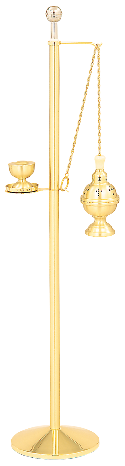 Koleys - Censer Stand with Steel Holy Water Sprinkler | K180