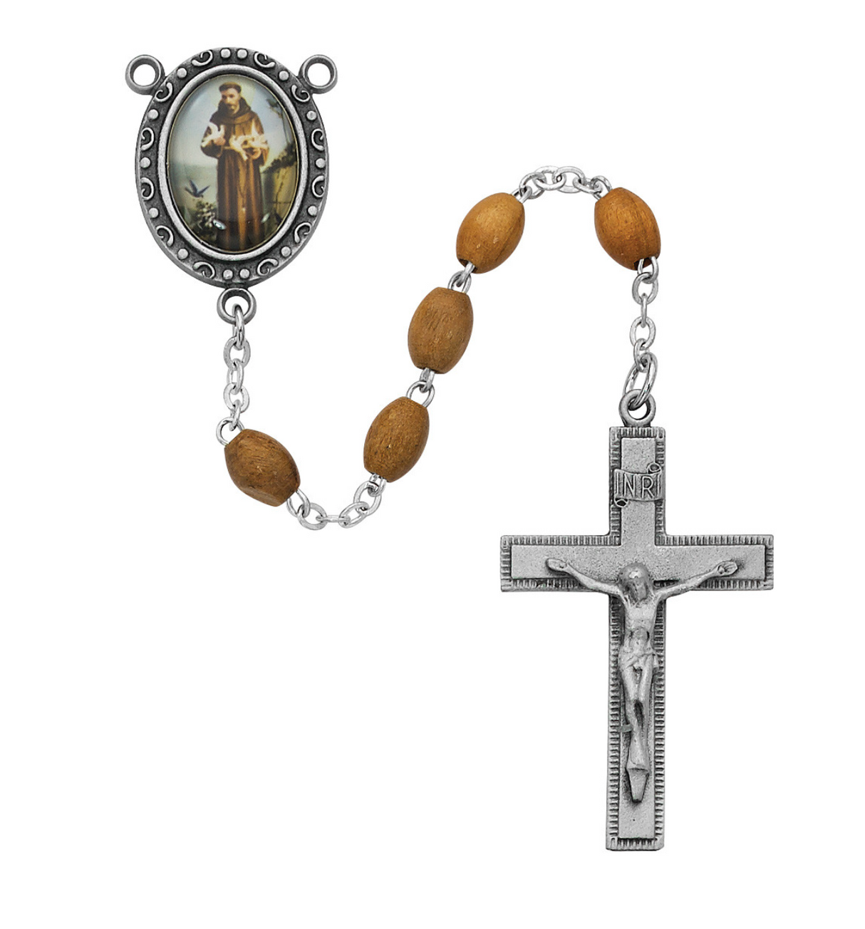 Olive Wood St. Francis Rosary | R196DF