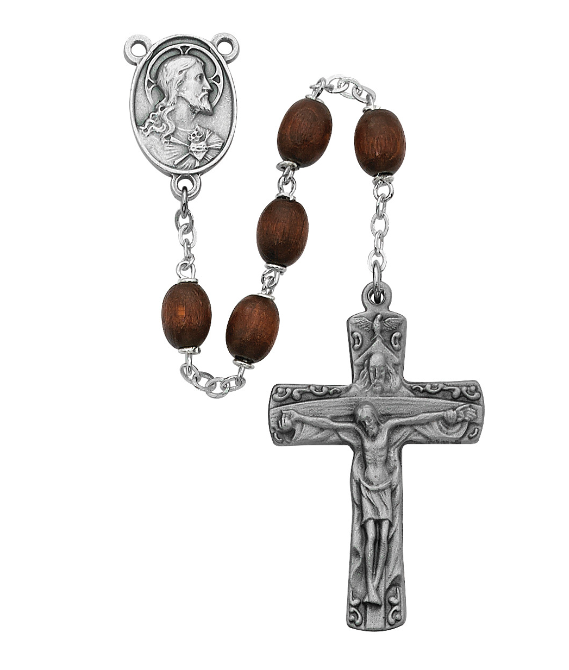 Brown Wood Trinity Rosary | R392DF