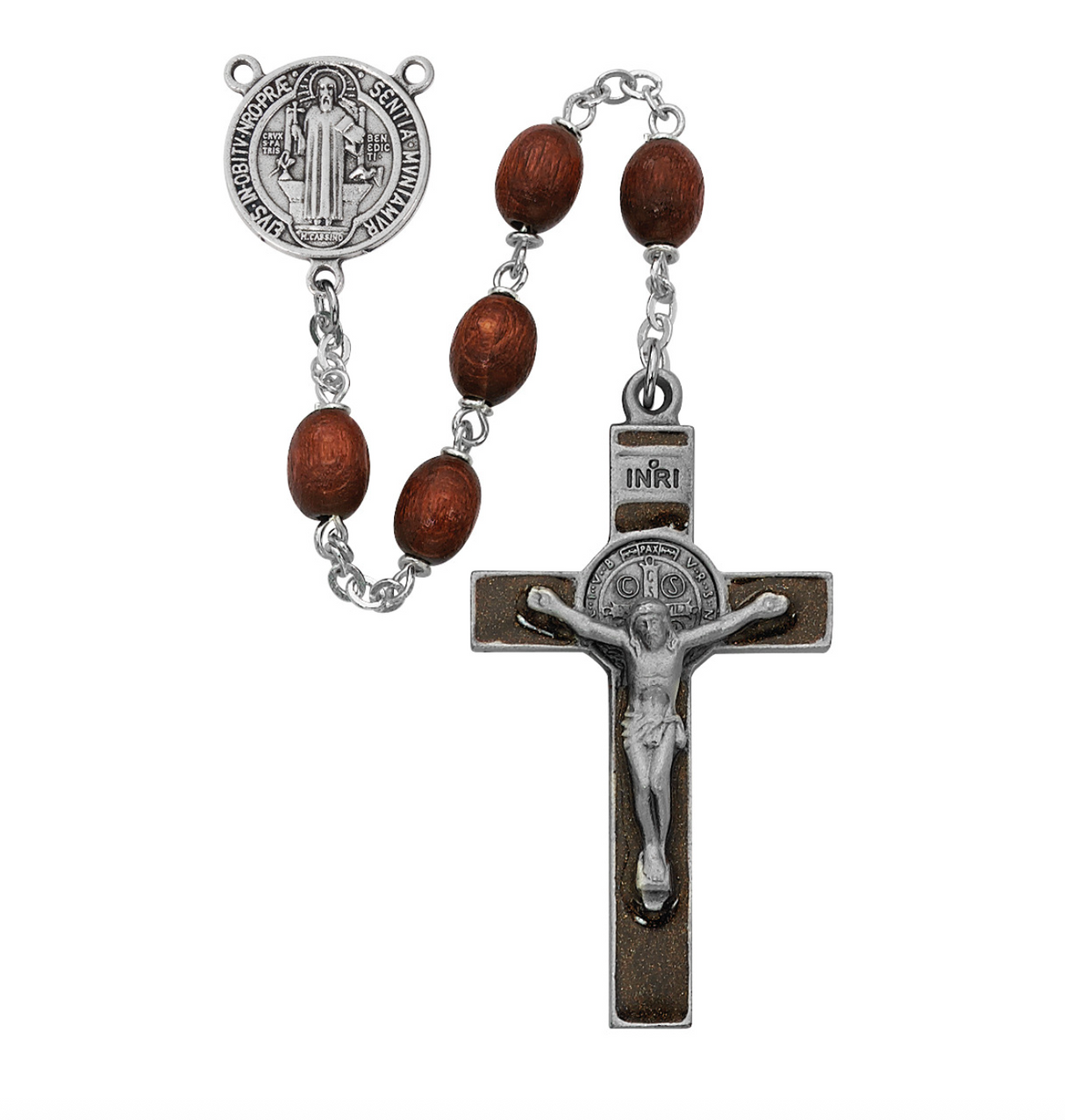Brown St. Benedict Rosary | R390DF