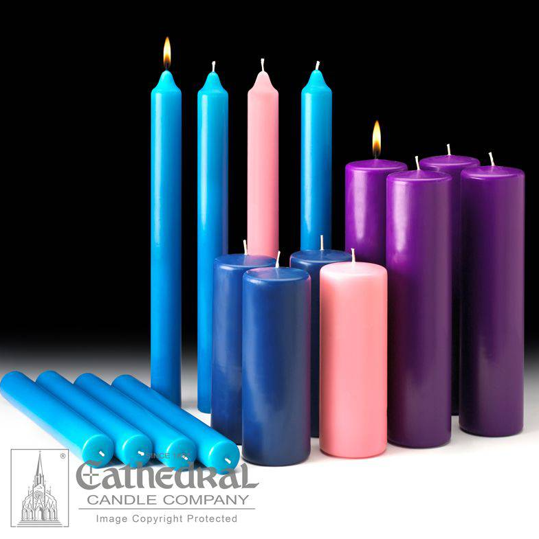 Church Advent Candle Sets | 4 Candles