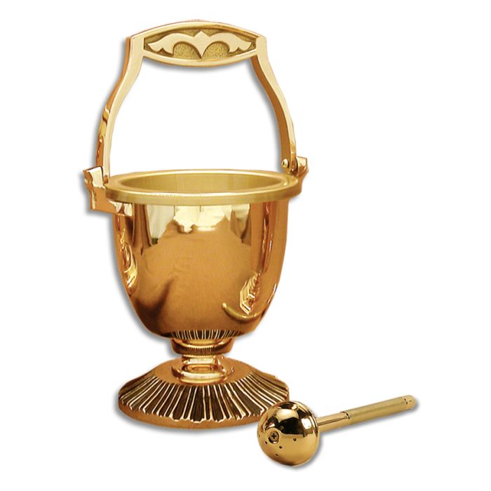 Holy Water Pot & Sprinkler - 19PS36 | Empire Bronze