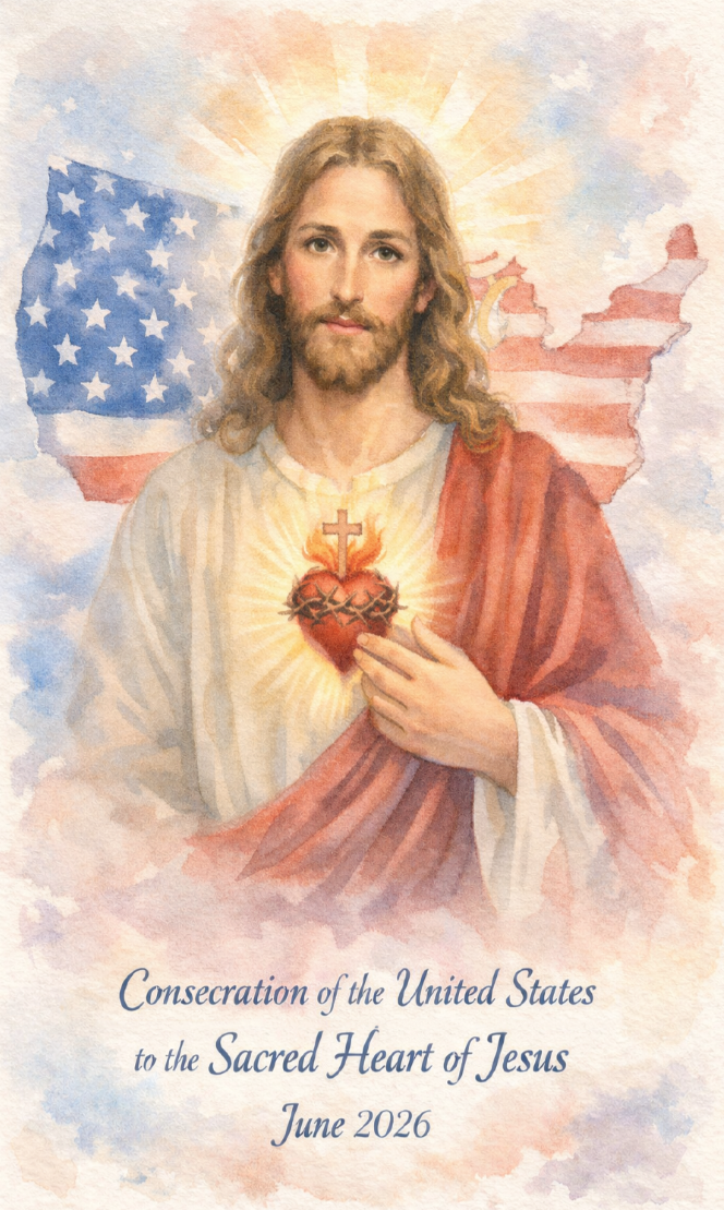 Consecration of the USA to the Sacred Heart of Jesus Prayer Card (100 count)