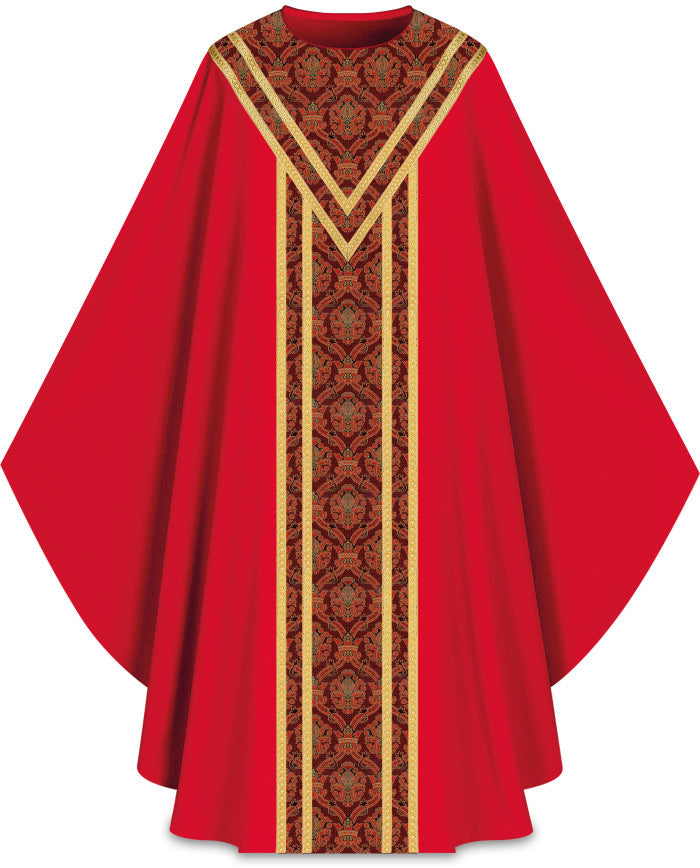 Slabbinck - Brugia Gothic Chasuble (w/ Woven Gold) - Slabbinck - Chiarelli's Religious Goods & Church Supply