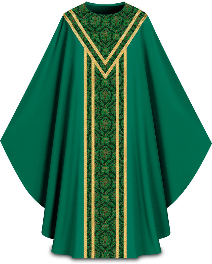 Slabbinck - Brugia Gothic Chasuble (w/ Woven Gold) - Slabbinck - Chiarelli's Religious Goods & Church Supply