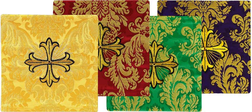 Alba - Damask Chalice Pall w/ Cross | 11-133