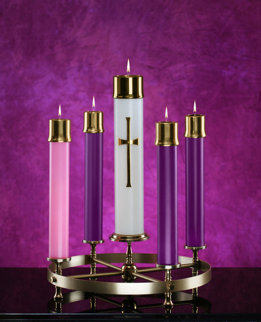 Lux Mundi - Advent Candle Shells - Cathedral Candle - Chiarelli's Religious Goods & Church Supply