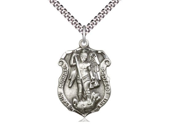 St. Michael the Archangel Shield 5448 - 1 1/4 x 3/4 - Bliss - Chiarelli's Religious Goods & Church Supply