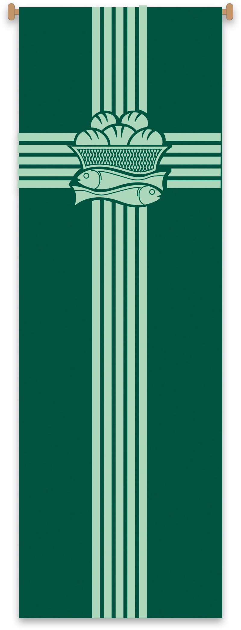 Bread with Cross & Ichtus Banner - Slabbinck - Chiarelli's Religious Goods & Church Supply