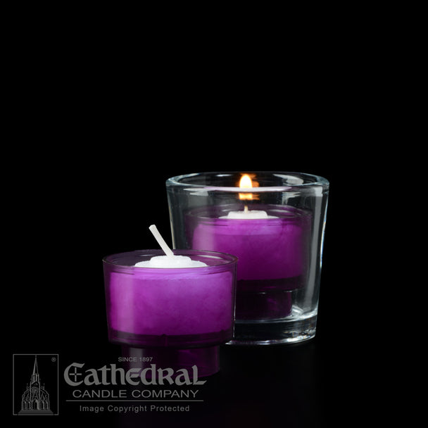 ezLites - Devotional Candles | 4 Hours | All Colors - Cathedral Candle - Chiarelli's Religious Goods & Church Supply