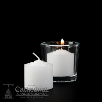 Votive Lights - Hourly, Straight Side (Choose Hour) - Cathedral Candle - Chiarelli's Religious Goods & Church Supply