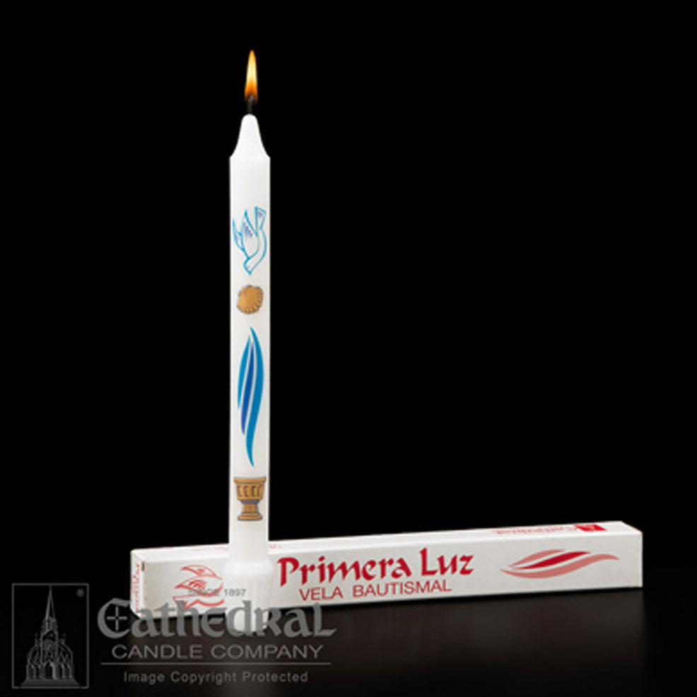 Baptism Candles - Primera Luz - Cathedral Candle - Chiarelli's Religious Goods & Church Supply