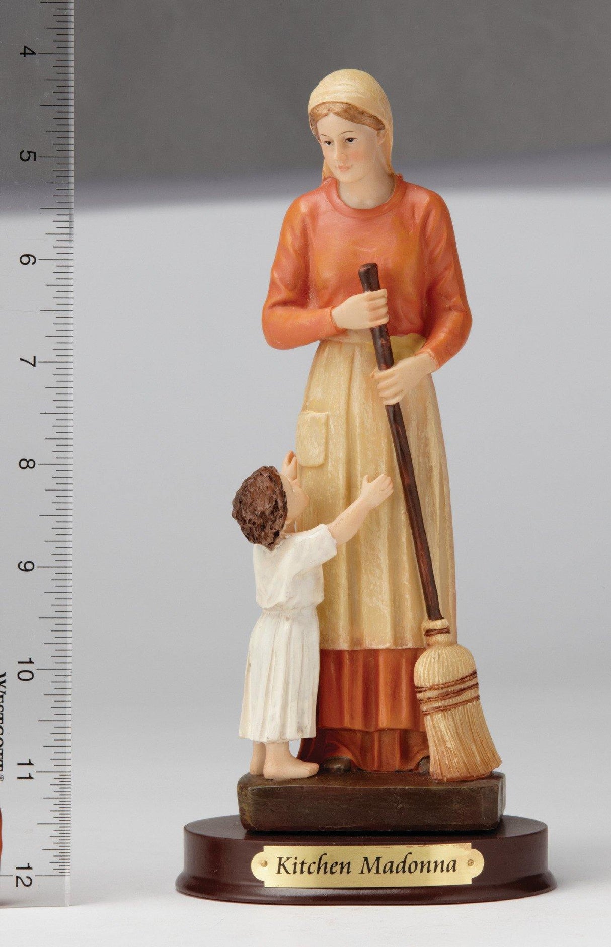 8" Kitchen Madonna Statue - Hand Painted - Religious Art - Chiarelli's Religious Goods & Church Supply
