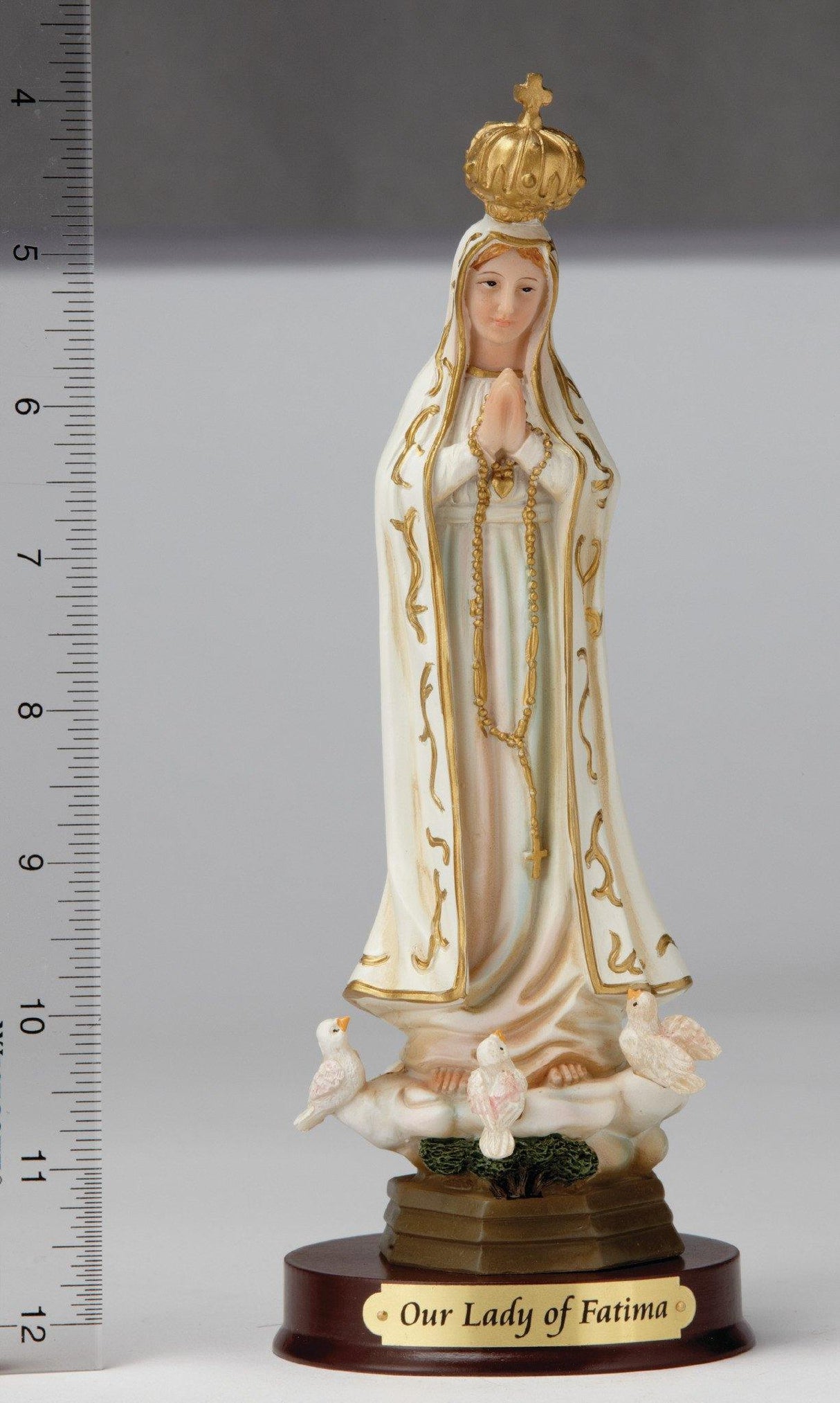8" Our Lady of Fatima Statue - Hand Painted - Religious Art - Chiarelli's Religious Goods & Church Supply