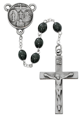 Black Wood Lord's Prayer Rosary - 4x6mm - McVan - Chiarelli's Religious Goods & Church Supply