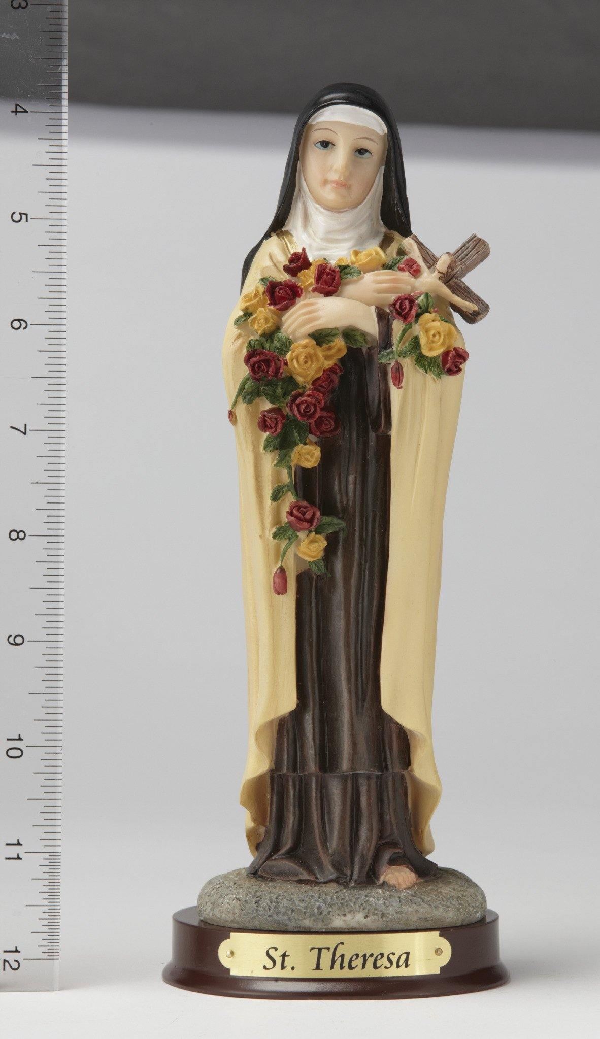 8" St. Theresa Statue - Hand Painted - Religious Art - Chiarelli's Religious Goods & Church Supply