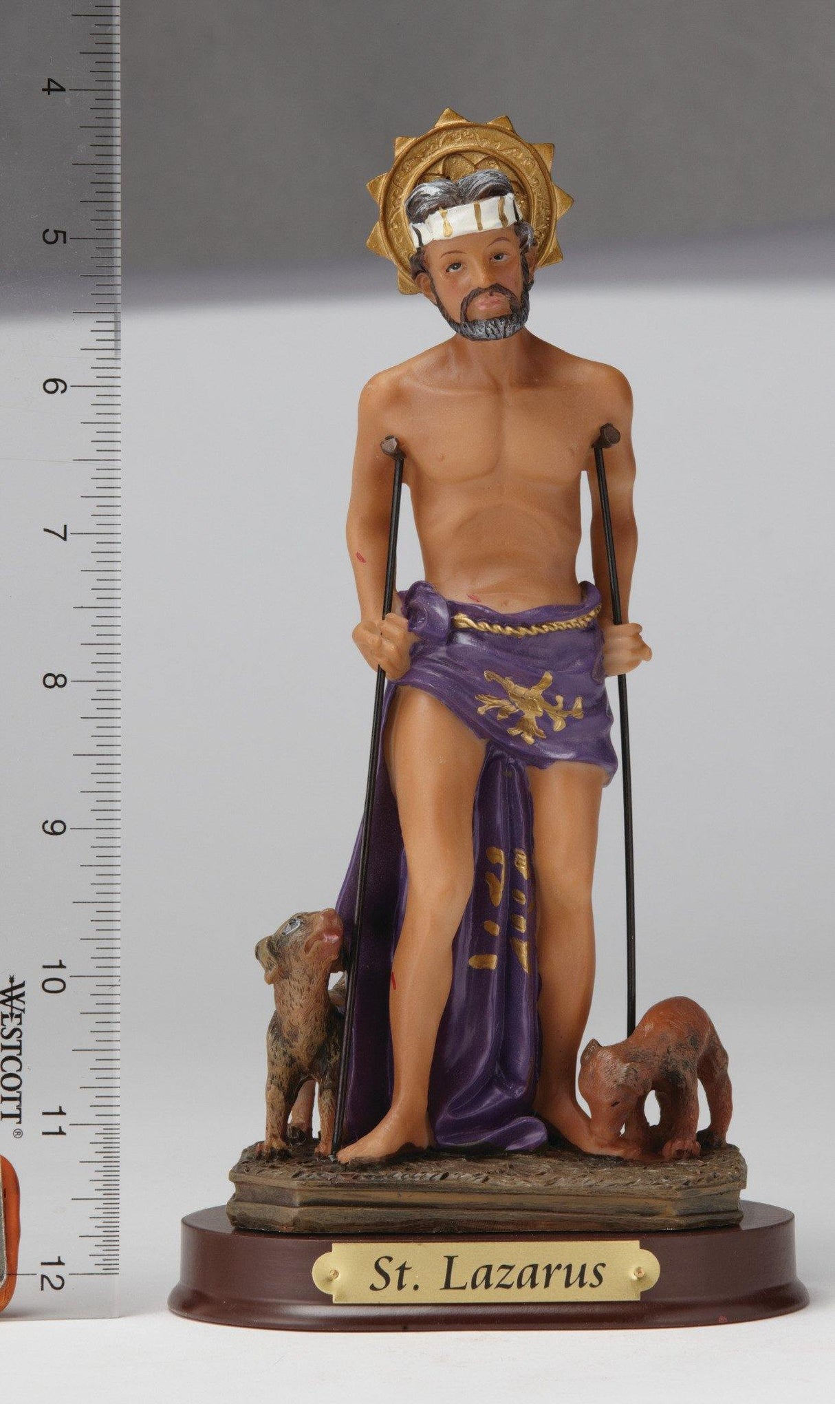 8" Saint Lazarus Statue - Hand Painted - Religious Art - Chiarelli's Religious Goods & Church Supply