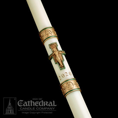 The Cross of St Francis | Paschal Candle - Cathedral Candle - Chiarelli's Religious Goods & Church Supply