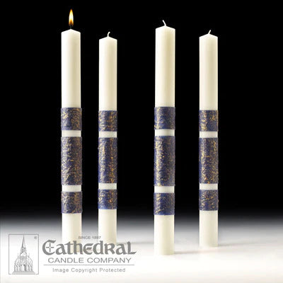 Artisan Wax Advent Candles - Cathedral Candle - Chiarelli's Religious Goods & Church Supply