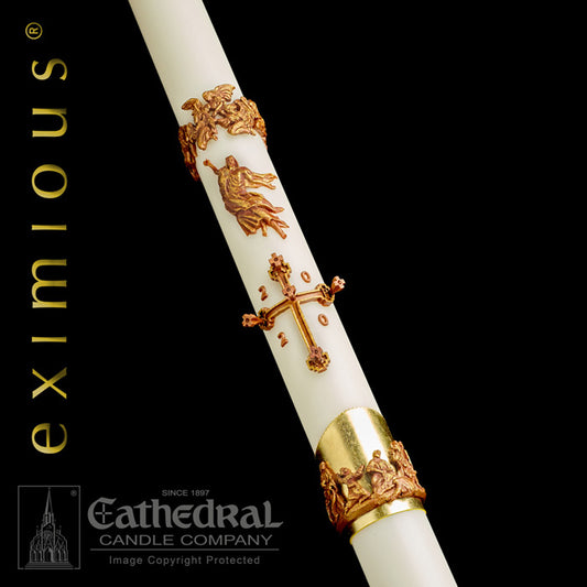 Eximious Collection | Mount Olivet Paschal Candle - Cathedral Candle - Chiarelli's Religious Goods & Church Supply