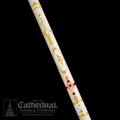Ornamented | Paschal Candle - Cathedral Candle - Chiarelli's Religious Goods & Church Supply