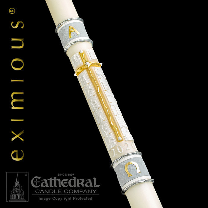 Eximious Collection | Way of the Cross Paschal Candle - Cathedral Candle - Chiarelli's Religious Goods & Church Supply
