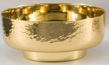 Bowl Paten Polished Gold Plated z4910 Choose Size