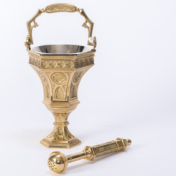 Holy Water Bucket w/ Sprinkler - H-11  | Adrian Hamers