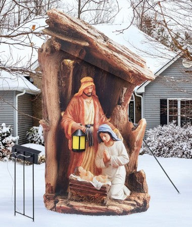 The Silent Night Lighted Outdoor Nativity