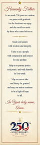 Prayer Bookmark Celebrating the 250th Anniversary of the United States of America (Box of 100)