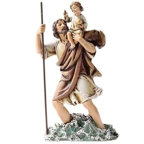 St Christopher Statue 6.25" - Renaissance Collection