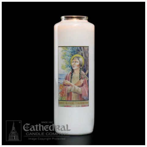 Saint Kateri Tekakwitha Candle - Sacred Image Collection