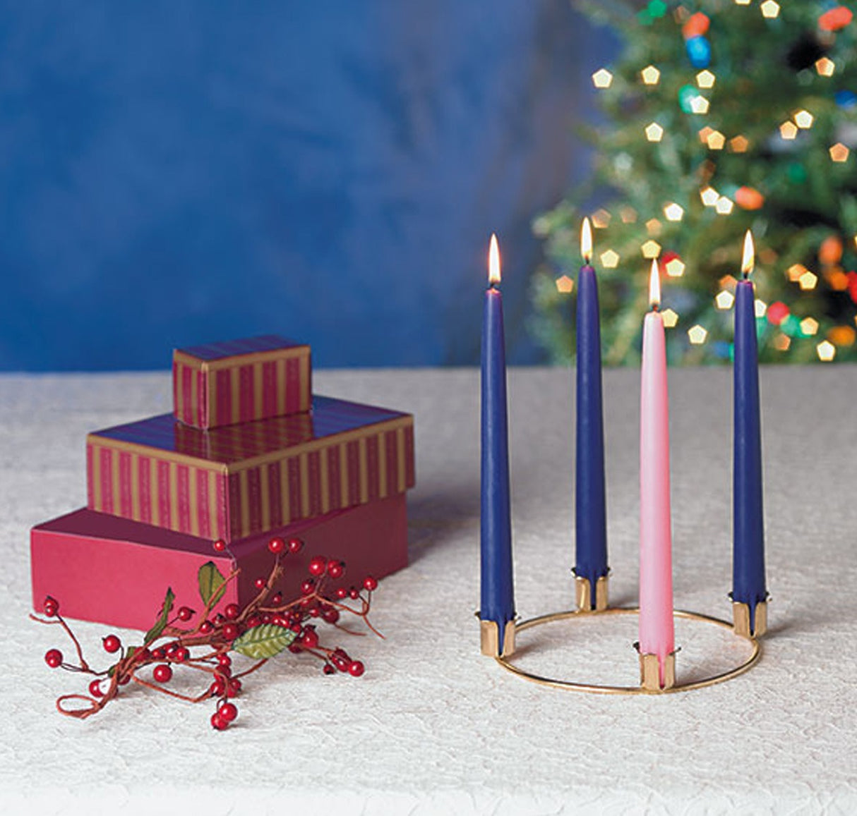 7" Family Advent Brass Ring for Candles