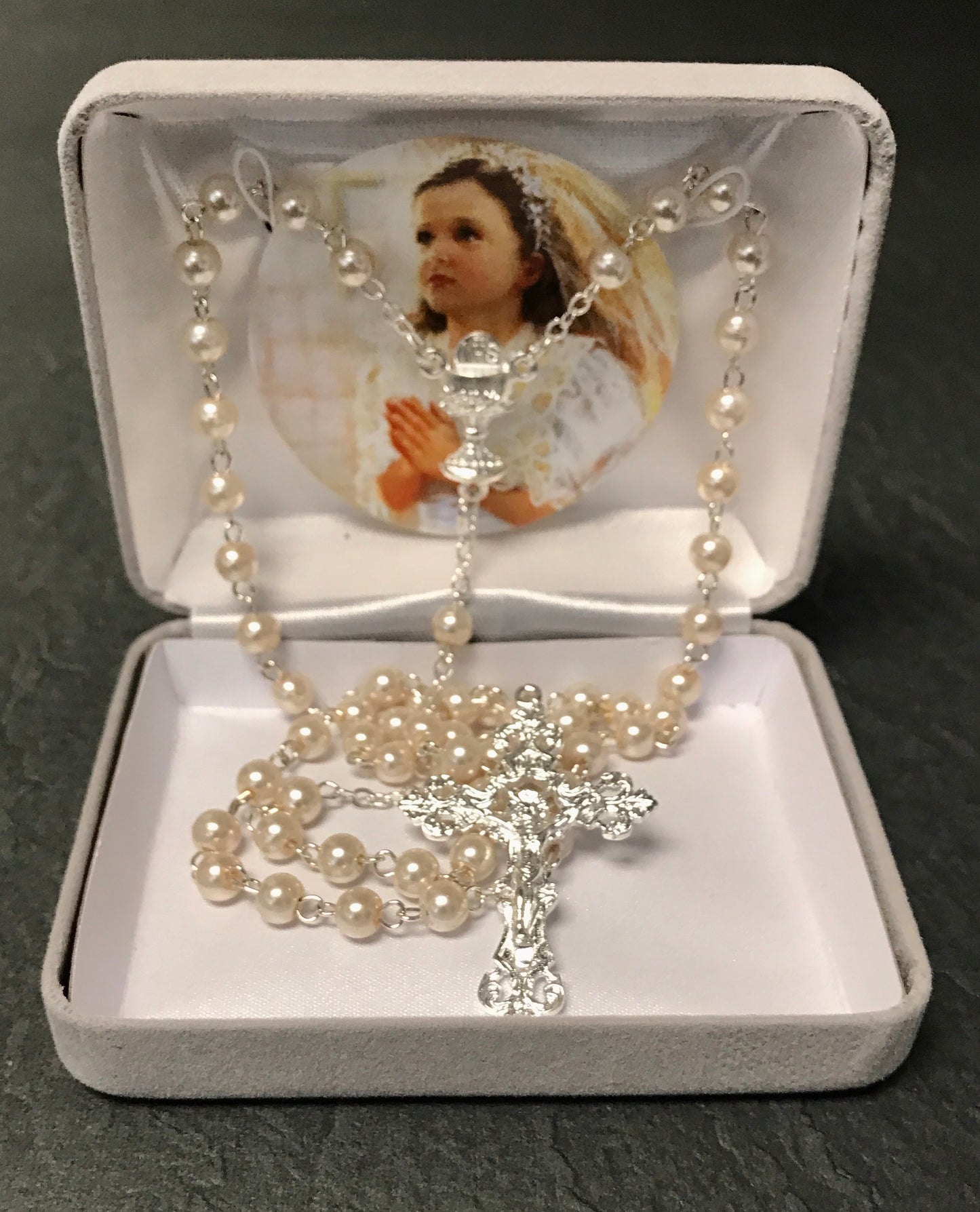 Pearl FC Rosary. Gift Boxed. | Malhame