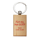 Carlo Acutis Wooden Key Chain