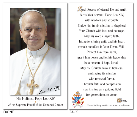 Pope Leo XIV Prayer Cards