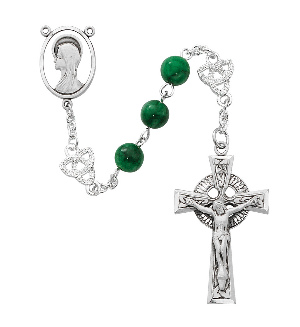 Imitation Jade Irish Rosary | R524SF