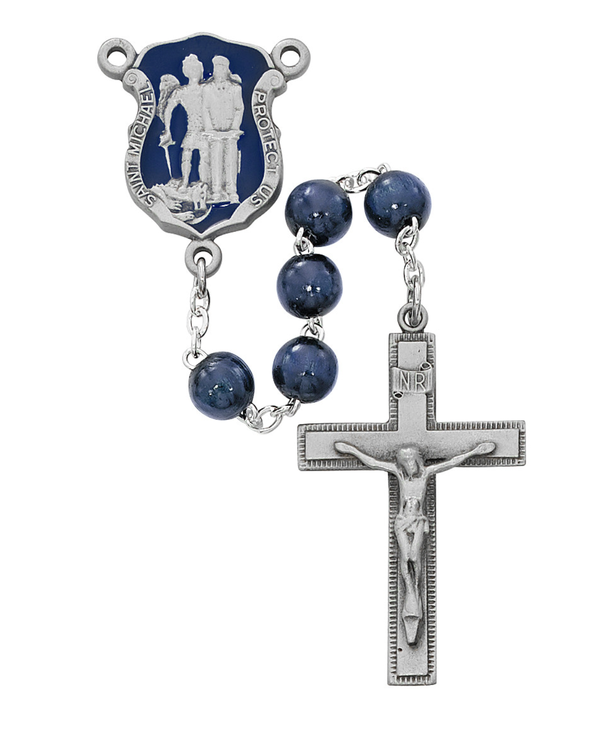 Blue Wood Police Rosary | R640DF